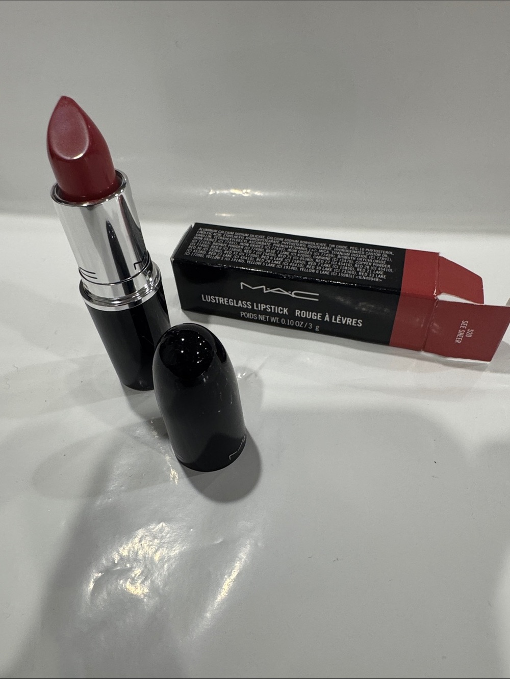 MAC Cosmetics Lustreglass Lipstick — Rose Mauve Sheer